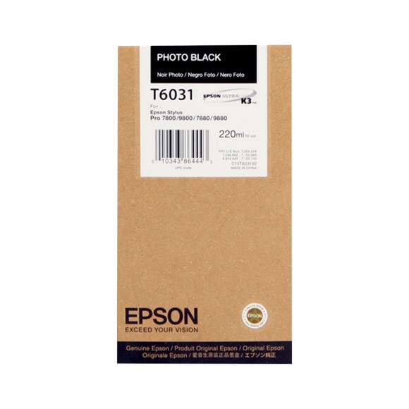 Epson Photo Black Ink for the 9880/7880 220ml T603100